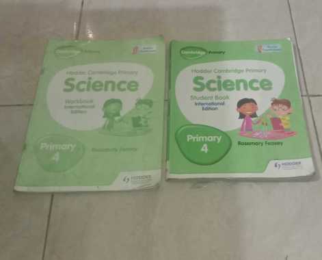 2pcs Buku Science Primary 4 Hodder Cambridge Primary - Workbook dan Student Book - Sesuai Foto / buk