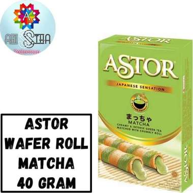 Astor Wafer Roll Kemasan 40 Gram Matcha Cokelat Vanilla Matcha