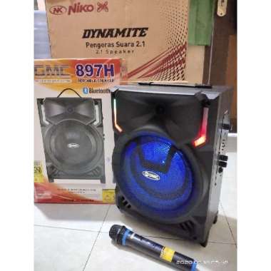 PROMO MURAH SPEAKER BLUETOOTH GMC KARAOKE 897H FREE MIC WIRELES GMC 897H