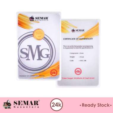 Logam Mulia SMG Gold Press 0.2gram Emas Batangan Semar Nusantara