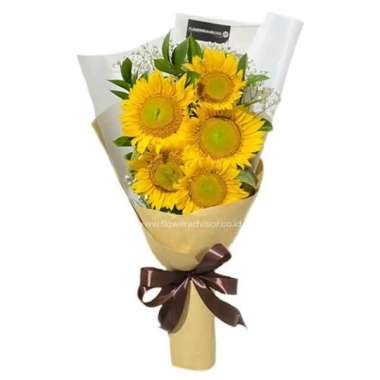 Buket Bunga Matahari Asli - Karangan Bunga Matahari Freshcut Hadiah Romantis Persahabatan - FlowerAd