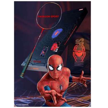 LIMITED Raket Badminton VICTOR X SPIDERMAN GB D BOX ORIGINAL SPIDERMAN GB D BOX