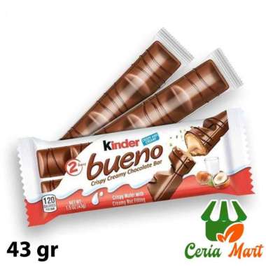Kinder Bueno Choco Bar Cokelat Impor 43 gr