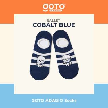 Goto Adagio Ankle Sock Kaos Kaki Pendek Semata Kaki Wanita Lucu Tebal COBALT BLUE