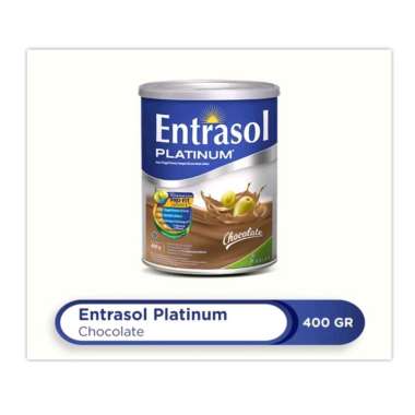 Entrasol Platinum Coklat 400 gr Kaleng Susu Lansia