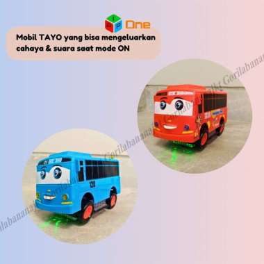 Mainan Anak Mobil Truk oleng Bus tayo Dancing ada lampu dan musik