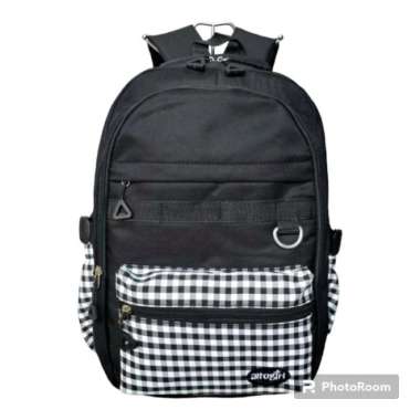 Tas Ransel Alto Perempuan / Tas Becakpak / Tas Sekolah Anak - Hitam Hitam