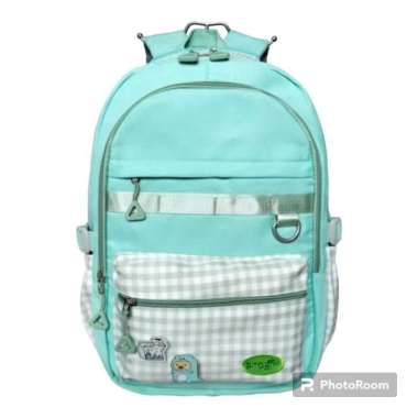 Tas Ransel Alto Perempuan / Tas Becakpak / Tas Sekolah Anak - Hitam Hijau