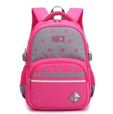 Tas Sekolah Anak Perempuan Kualitas Premium TK SD SMP - Kuning Merah Muda