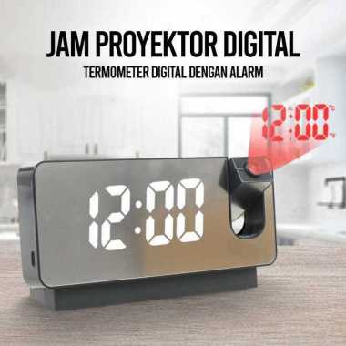 Ruyun Jam Alarm Digital Proyektor Temperature