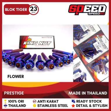 Baut Set Blok Kalter Mesin Tiger Baut Probolt Thailand Stainless King Nut Blue