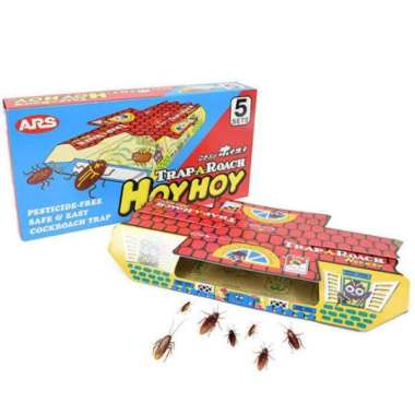 Hoy Hoy Perangkap Kecoa Cicak Jepang isi 5pcs (Trap-a-Roach)