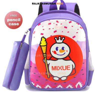 RTM TAS MIXUE FREE TEMPAT PENSIL - PREMIUM - tas ransel anak sekolah SD 2in1 PREMIUM VIRAL ter karak