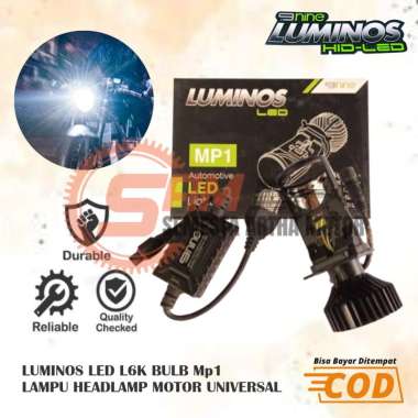 Luminos Headlamp L6K H4 Mini Led Lens Bulb Projector Projie Light Cahaya Fokus