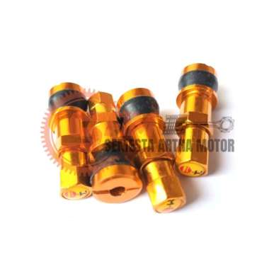 CnC Pentil Tubeless Ban Tubeles Motor Mobil Variasi Warna Bagus - Gold Hijau