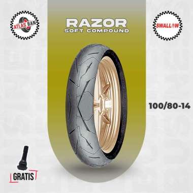 Ban Tubles Motor Matic SOFT COMPOUND SWALLOW RAZOR 100/80 Ring 14