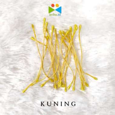 10 Biji Putik Bunga Putik Sari Bunga Plastik Putik Benang Sari Bunga Kuning 10pcs