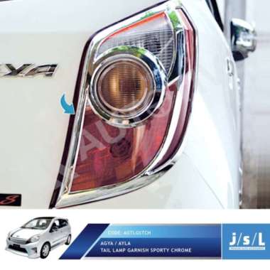 Garnish lampu belakang agya sporty crome Terbaik