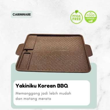 Carinware Grill Pan Yakiniku cp22 KOREAN BBQ Grill / panggangan KOREAN BBQ Grill Anti Lengket 32 cm 