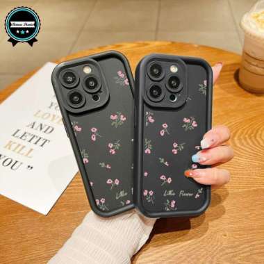 Case Aesthetic Flower Casing Hp Untuk Infinix xiaomi samsung realme oppo ipone samsung hitam