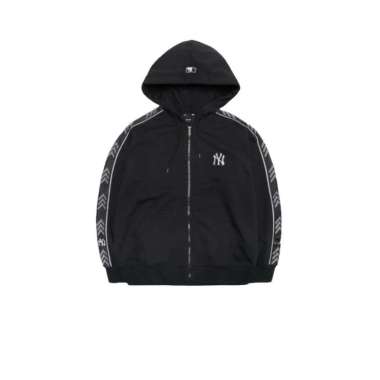 MLB NY YANKEES ARROW SLEEVE ZIP HOODIE BLACK 100% Authentic M