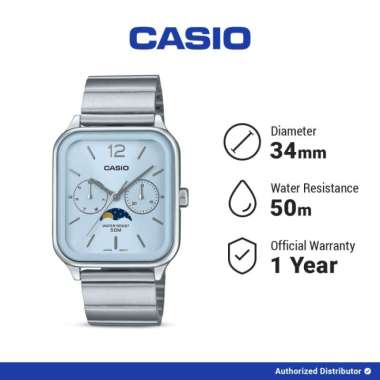 Casio General MTP-M305D-2AVDF Jam Tangan Pria Analog Moon Phase White