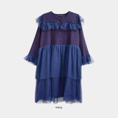 Bigissimo Eid Raya Series - Beyza Long Tunik | Atasan Wanita Tunik Midi Dress Brokat Maxi Premium Bi