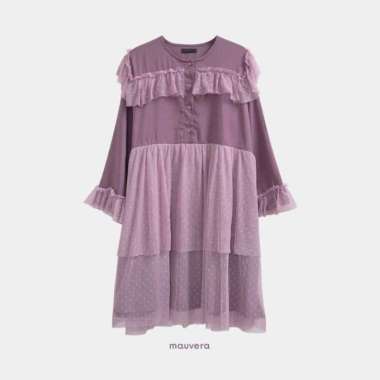 Bigissimo Eid Raya Series - Beyza Long Tunik | Atasan Wanita Tunik Midi Dress Brokat Maxi Premium Bi