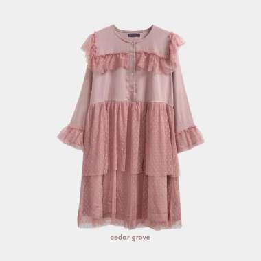 Bigissimo Eid Raya Series - Beyza Long Tunik | Atasan Wanita Tunik Midi Dress Brokat Maxi Premium Bi