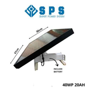 SPS 40WP Black Series 12V 2A 20AH 30AH Solar Panel With Lithium Battery 20AH