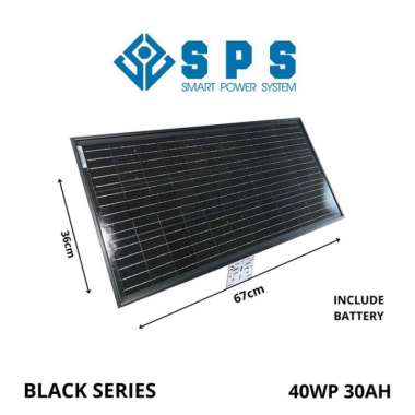 SPS 40WP Black Series 12V 2A 20AH 30AH Solar Panel With Lithium Battery 30AH