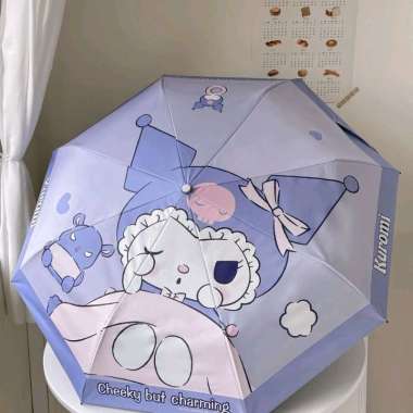 PAYUNG LIPAT KUROMI SANRIO LICENSE PAYUNG LIPAT OTOMATIS UNGU CUTE LUCU IMUT