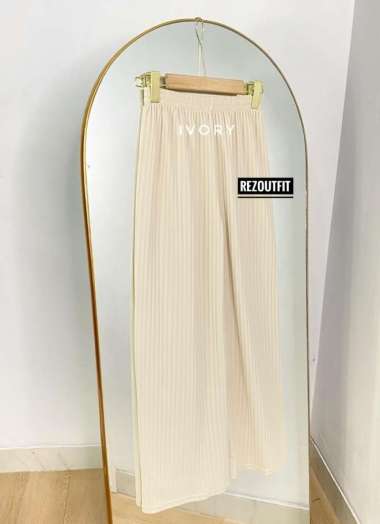 Kulot Knit Hornet Polos / Celana Kulot Hornet - KHAKI IVORY