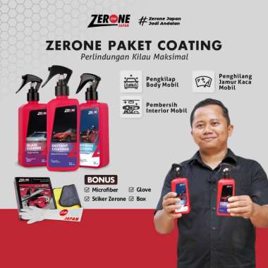 Zerone Paket Coating Pembersih Interior Pengkilap Body Pembersih Jamur Kaca Mobil