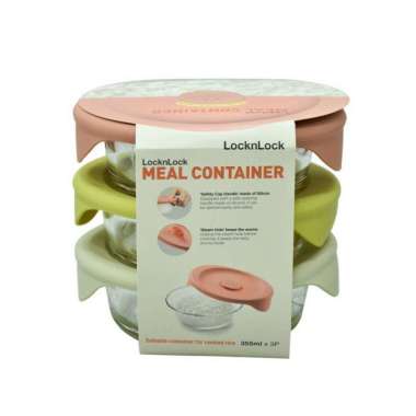 LOCK N LOCK TEMPAT MAKAN MEAL CONTAINER 3PCS 355ML LLG503S3 1 set