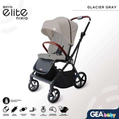 GEA Baby ORYN Elite Nixia Reversible Stroller | Kereta Dorong Bayi GLACIER GRAY