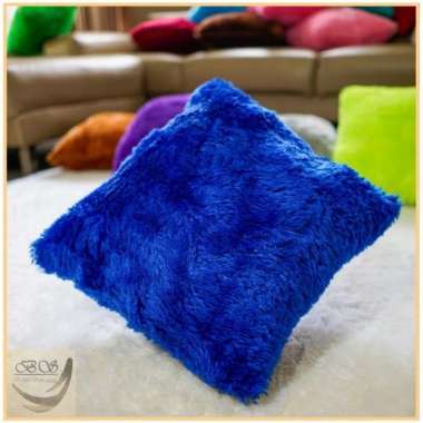 Sarung Bantal Kursi/Sofa Bulu Rasfur Polos UK 40 x 40cm dan 30 x 30cm LP 30x30cm Dongker