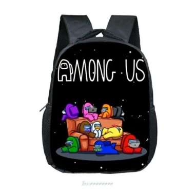 Tas Ransel Anak Laki-laki Sekolah Among Us - Tas Sekolah anak TK SD HITAM 001