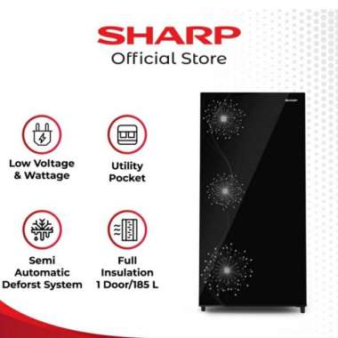 SHARP Lemari Es 1 Pintu SJ-X197W-DW Lemari Es Sharp