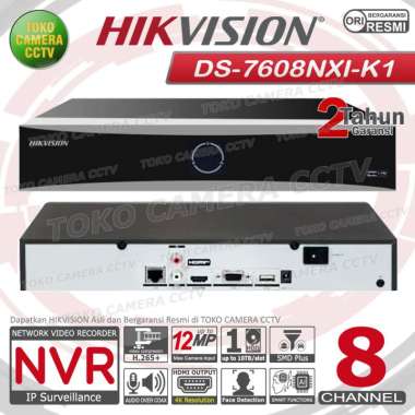 NVR HIKVISION 8 CHANNEL DS-7608NXI-K1 NVR 8CH HIKVISION 12MP