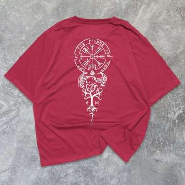 FortKlass Kaos Oversize Viking T-Shirt Cowok Premium Kaos Jumbo Pria Kaos Big Sized Cokelat XXL