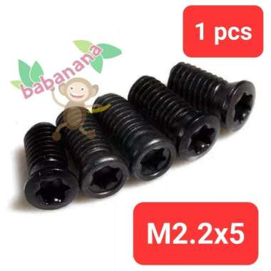 Screw Torx M2-M5 Flat Head Hitam baut sekrup rata bintang 6 M2.2x5