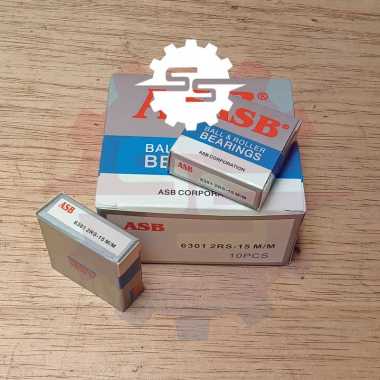 Bearing/Laher/laker 6301 2rs as 15mm ASB ORIGINAL (ISI 10PCS/ 1PACK)