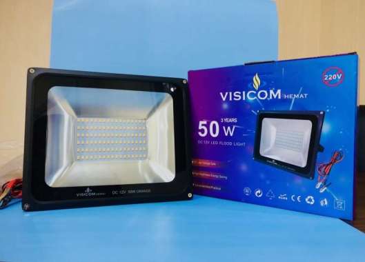 Lampu Sorot Led Flood Light Dc 12V 50 Watt Orange Hemat Visicom