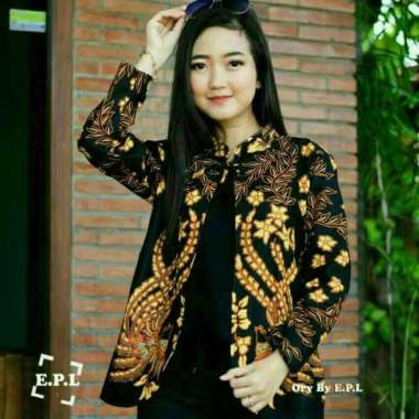 Baju batik wanita blouse bolero - Kuning, M XL Kuning