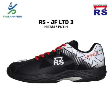 New ! Sepatu Badminton RS Reinforce Speed JF LTD 3 Hitam Putih 43