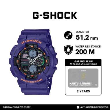 CASIO G-Shock GA-140-6ADR Jam Tangan Wanita [Original] UNGU