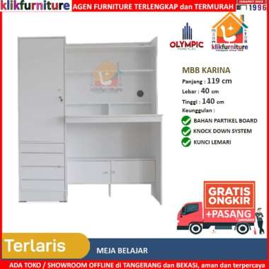 OLYMPIC Meja Belajar Putih Minimalis MBB KARIN