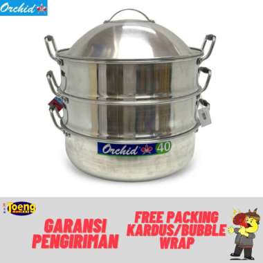 KALAKAT/LANGSENG SUSUN 3 40CM BG / LANGSENG/STEAMER ALUMINIUM ORCHID