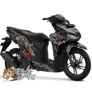 Decal Vario 125 New 2022 Full Body Stiker Full Body Honda Vario 125 New 2023 2024 Skull fashion Doff